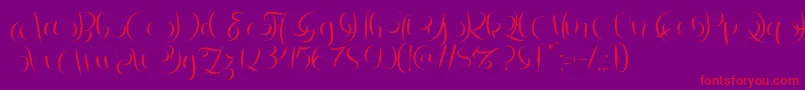 Letterhear Personal Use Font – Red Fonts on Purple Background