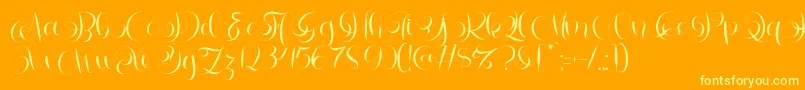 Letterhear Personal Use Font – Yellow Fonts on Orange Background