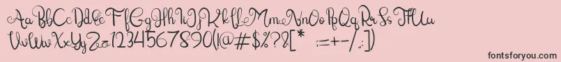 Lettering Script Font – Black Fonts on Pink Background