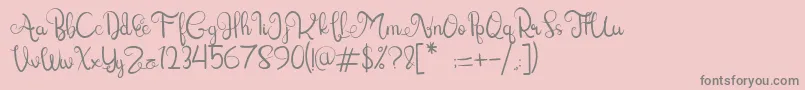 Lettering Script Font – Gray Fonts on Pink Background