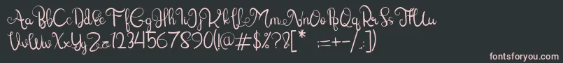 Lettering Script Font – Pink Fonts on Black Background