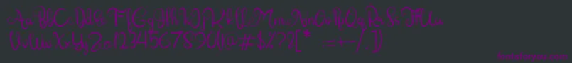 Lettering Script Font – Purple Fonts on Black Background