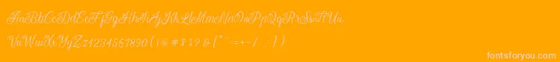 More about Letterline Font Letterline Font – Pink Fonts on Orange Background