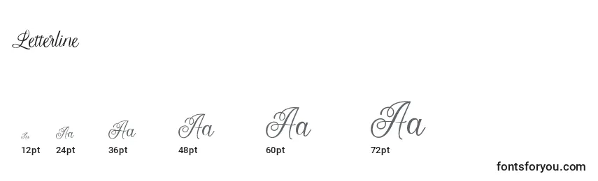 Размеры шрифта Letterline