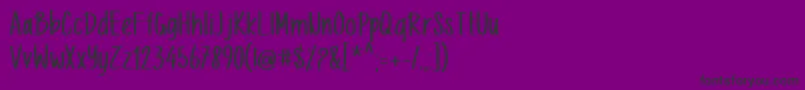 Letternesia-Schriftart – Schwarze Schriften auf violettem Hintergrund