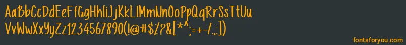 Letternesiaフォントについての詳細 フォントLetternesia – 黒い背景にオレンジの文字