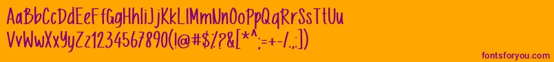 Letternesia Font – Purple Fonts on Orange Background