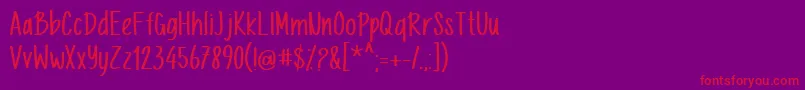 En savoir plus sur la police Letternesia Police Letternesia – polices rouges sur fond violet
