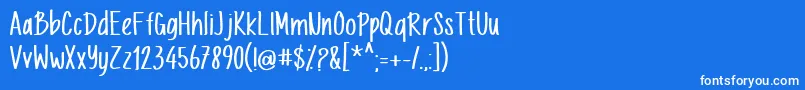 More about Letternesia Font Letternesia Font – White Fonts on Blue Background