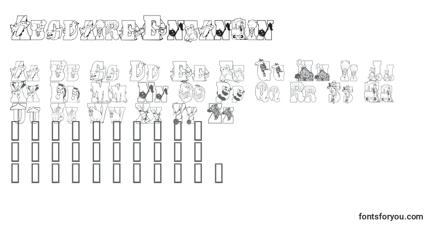 Schriftart AbcdaireEnfantin – Alphabet, Zahlen, spezielle Symbole