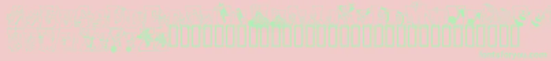 AbcdaireEnfantin Font – Green Fonts on Pink Background