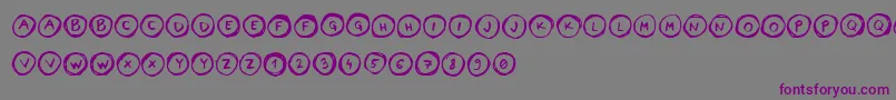 LettersinCircles Font – Purple Fonts on Gray Background