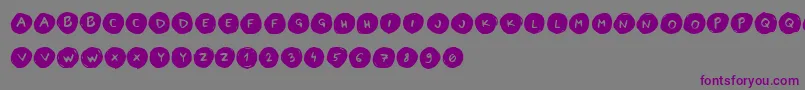 LettersinCirclesBook Font – Purple Fonts on Gray Background