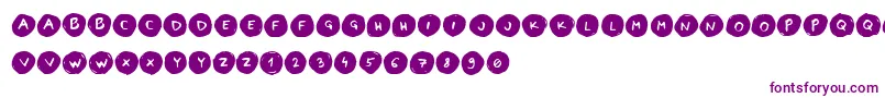 LettersinCirclesBook Font – Purple Fonts on White Background