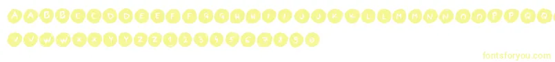 Шрифт LettersinCirclesBook – жёлтые шрифты