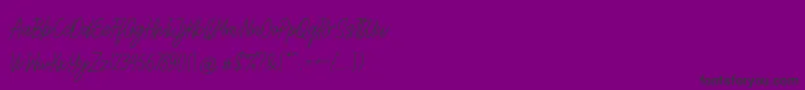 Lettia-fontti – mustat fontit violetilla taustalla