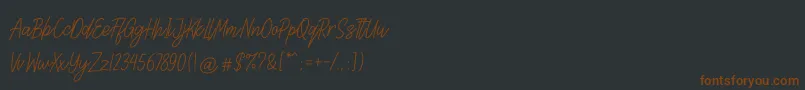 Lettia Font – Brown Fonts on Black Background