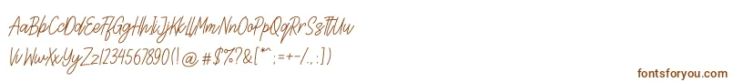 Шрифт Lettia – коричневые шрифты на белом фоне