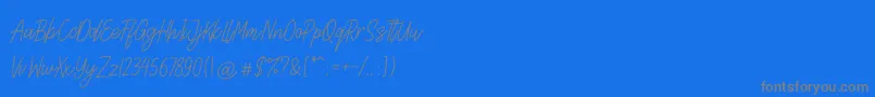More about Lettia Font Lettia Font – Gray Fonts on Blue Background