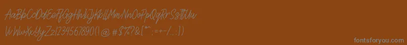 Шрифт Lettia – серые шрифты на коричневом фоне