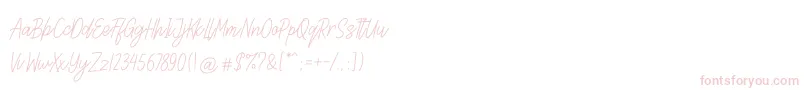 Lettia-Schriftart – Rosa Schriften auf weißem Hintergrund