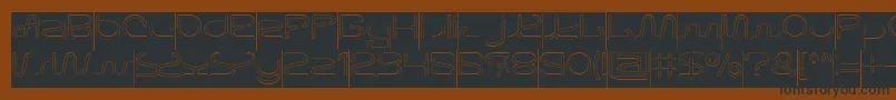 Шрифт Letting The Cabble Sleep Hollow Inverse – чёрные шрифты на коричневом фоне