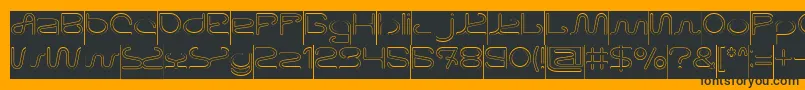 Letting The Cabble Sleep Hollow Inverse Font – Black Fonts on Orange Background