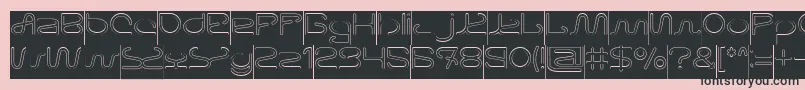 Шрифт Letting The Cabble Sleep Hollow Inverse – чёрные шрифты на розовом фоне
