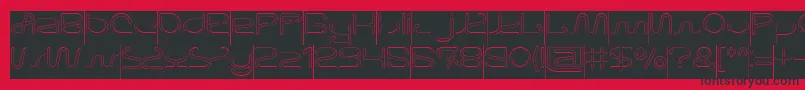 Letting The Cabble Sleep Hollow Inverse-Schriftart – Schwarze Schriften auf rotem Hintergrund