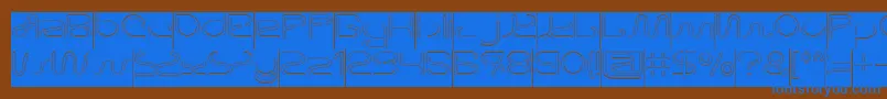 Шрифт Letting The Cabble Sleep Hollow Inverse – синие шрифты на коричневом фоне