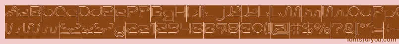 Letting The Cabble Sleep Hollow Inverse-Schriftart – Braune Schriften auf rosa Hintergrund