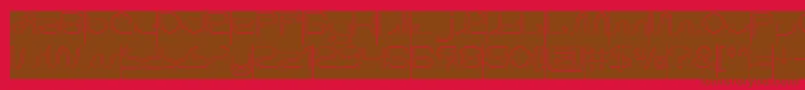 Шрифт Letting The Cabble Sleep Hollow Inverse – коричневые шрифты на красном фоне