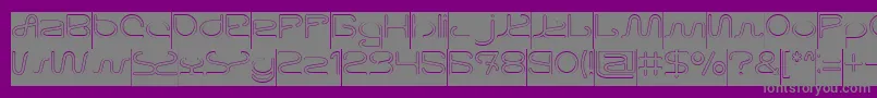 Шрифт Letting The Cabble Sleep Hollow Inverse – серые шрифты на фиолетовом фоне
