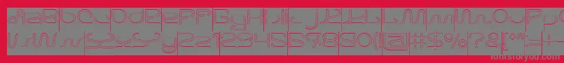 Letting The Cabble Sleep Hollow Inverse-Schriftart – Graue Schriften auf rotem Hintergrund