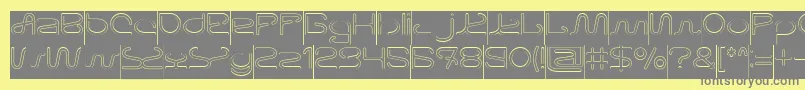 Letting The Cabble Sleep Hollow Inverse Font – Gray Fonts on Yellow Background