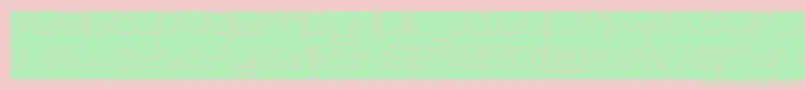 Fonte Letting The Cabble Sleep Hollow Inverse – fontes verdes em um fundo rosa