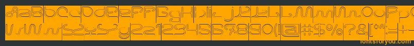 Шрифт Letting The Cabble Sleep Hollow Inverse – оранжевые шрифты на чёрном фоне