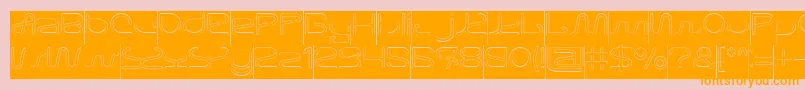 Шрифт Letting The Cabble Sleep Hollow Inverse – оранжевые шрифты на розовом фоне
