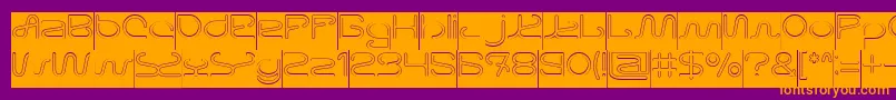 Letting The Cabble Sleep Hollow Inverse Font – Orange Fonts on Purple Background