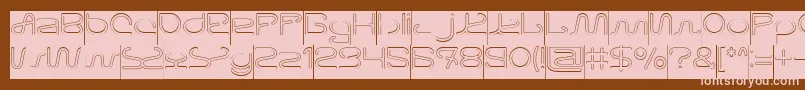 Шрифт Letting The Cabble Sleep Hollow Inverse – розовые шрифты на коричневом фоне