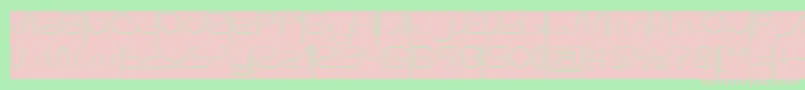 フォントLetting The Cabble Sleep Hollow Inverse – 緑の背景にピンクのフォント