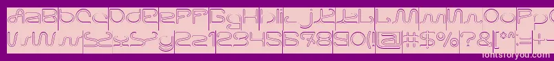 フォントLetting The Cabble Sleep Hollow Inverse – 紫の背景にピンクのフォント