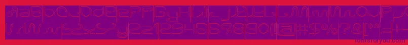 Letting The Cabble Sleep Hollow Inverse Font – Purple Fonts on Red Background