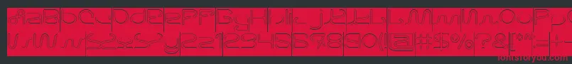 Letting The Cabble Sleep Hollow Inverse-Schriftart – Rote Schriften auf schwarzem Hintergrund
