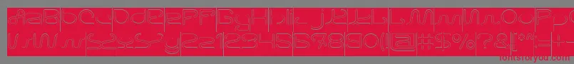 フォントLetting The Cabble Sleep Hollow Inverse – 赤い文字の灰色の背景