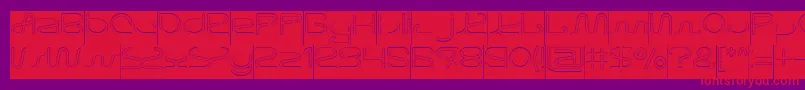 フォントLetting The Cabble Sleep Hollow Inverse – 紫の背景に赤い文字