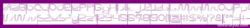 Letting The Cabble Sleep Hollow Inverse-fontti – valkoiset fontit violetilla taustalla
