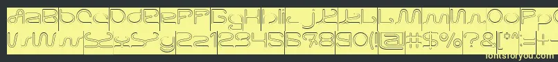 Шрифт Letting The Cabble Sleep Hollow Inverse – жёлтые шрифты на чёрном фоне