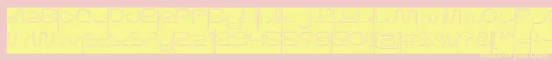 Шрифт Letting The Cabble Sleep Hollow Inverse – жёлтые шрифты на розовом фоне