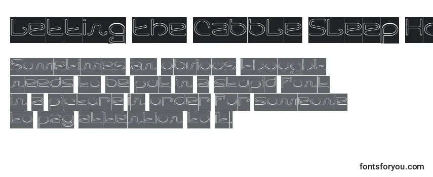 Letting The Cabble Sleep Hollow Inverse Font